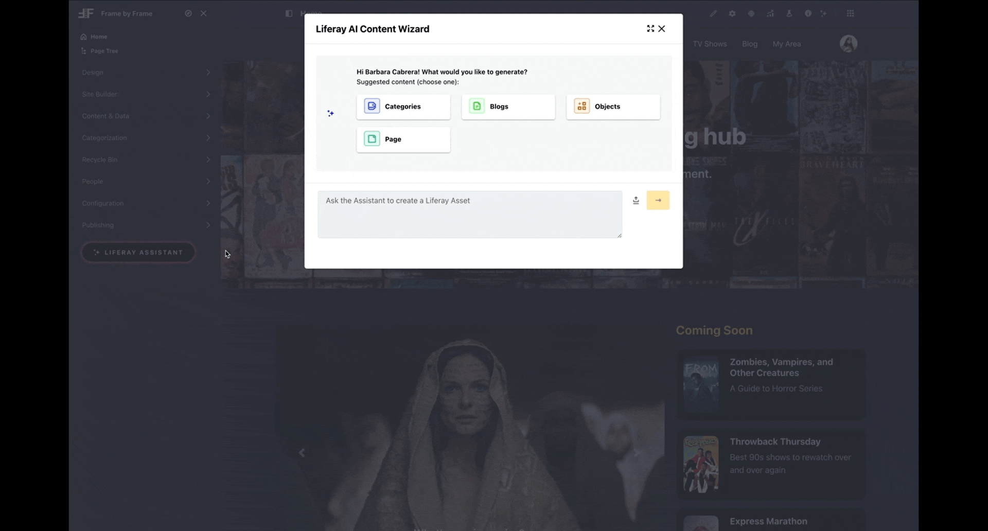 AI-Content Wizard Creating a Page