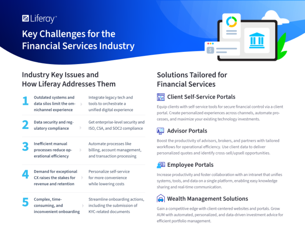 Key Challenges for the Financial Services Industry - And How Liferay Addresses Them