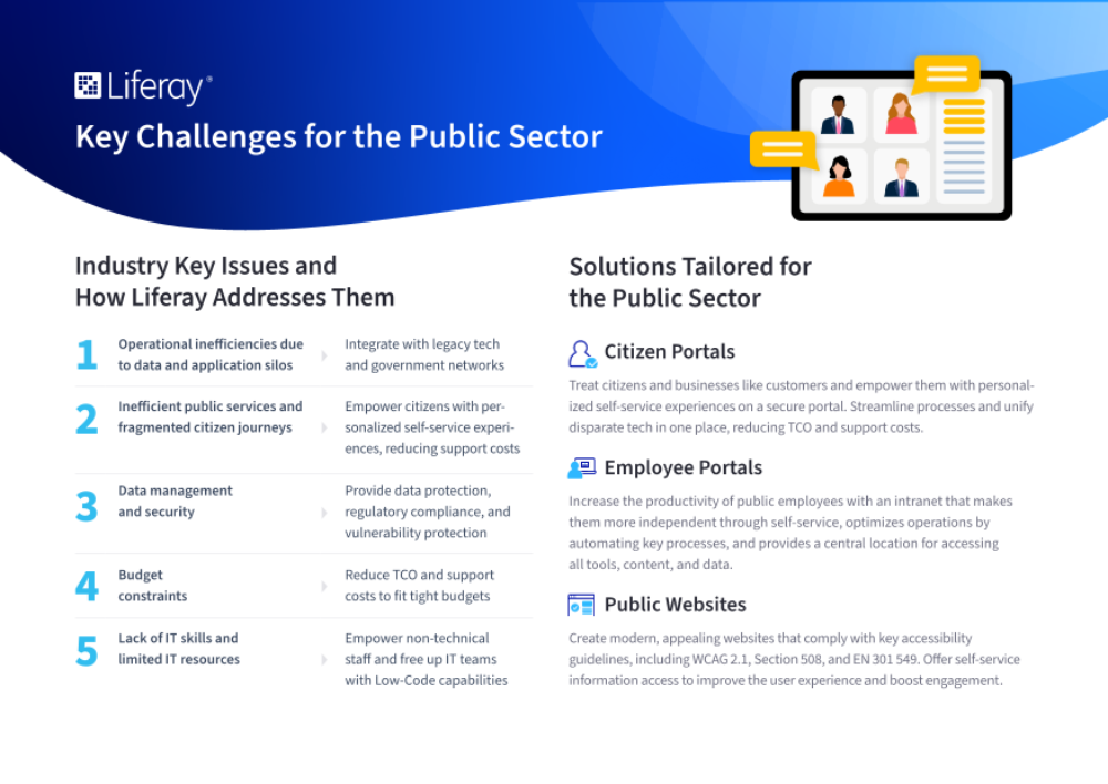 Key Challenges for the Public Sector – And How Liferay Addresses Them